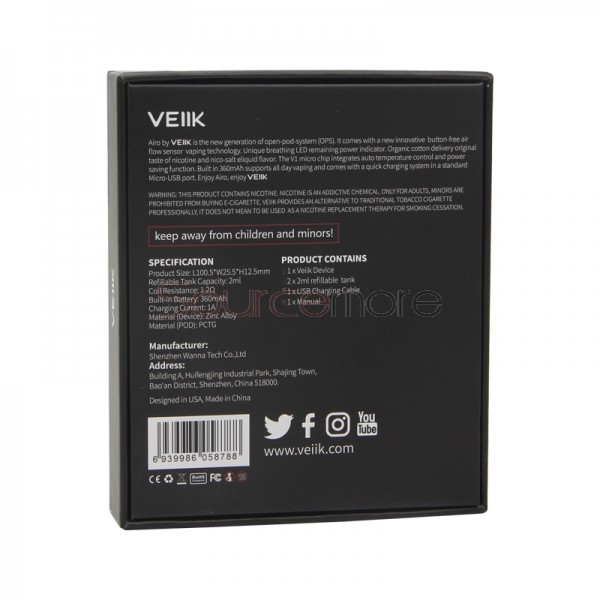VEIIK Airo Pod Kit Standard Version - Red