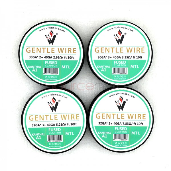 Vivismoke Gentle MTL Wire Kanthal A1 32GA* 2+ 40GA 7.83Ω/ft 10ft