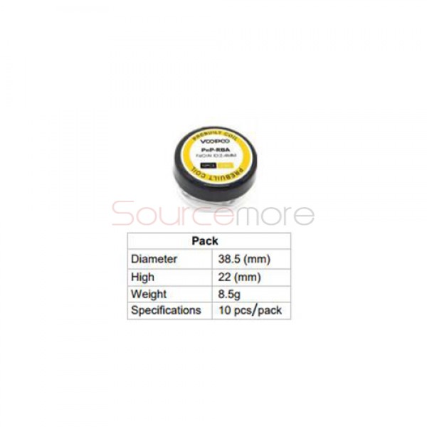 VOOPOO PnP-RBA Prebuilt Coil 10pcs for VINCI