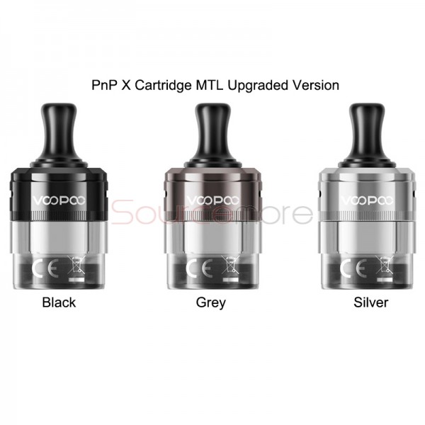 VOOPOO PnP X Empty Pod Cartridge Upgraded Version Standard MTL Silver