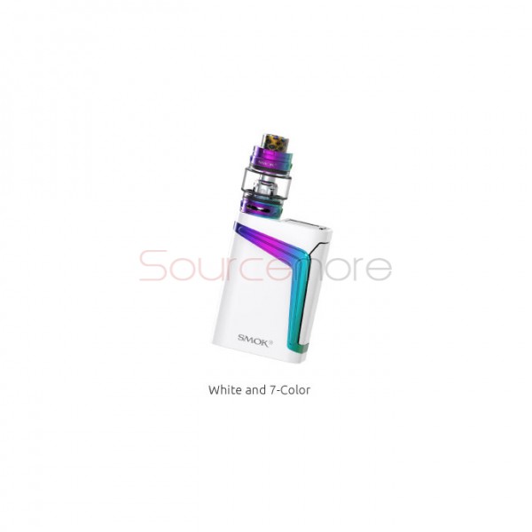 Smok V-FIN Kit with 160W V-FIN Box Mod and 6.0ml TFV12 Big Baby-White and 7-Color