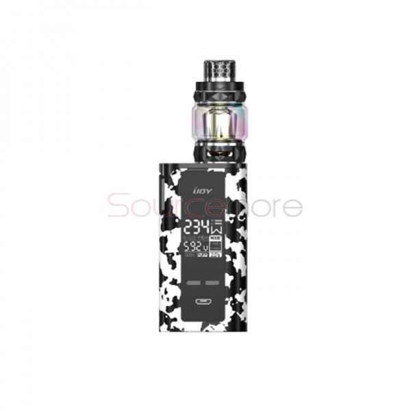 IJOY Captain PD270 234W New Kit with Diamond Tank 6000mAh - White with black camouflage
