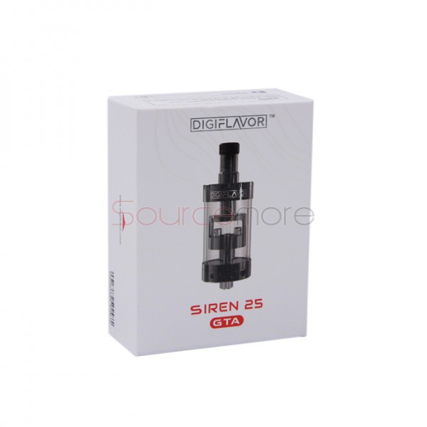Digiflavor Siren GTA 5ml Liquild Capacity Mouth to Lung Genisis Tank Atomizer 25mm Diameter Version- Silver