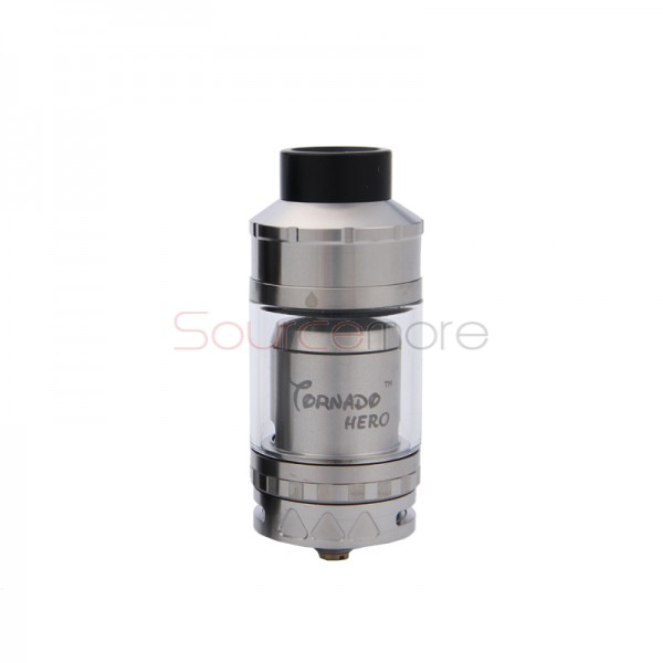 IJOY Tornado Hero Two Post Build Deck RTA/Sub Ohm Tank with 5.2ml Capacity-Stainless Steel