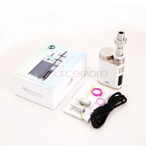 Eleaf iStick Pico Mega Kit 4.0ml Melo 3 Atomizer and TC 80W iStick Pico Mega Mod- White