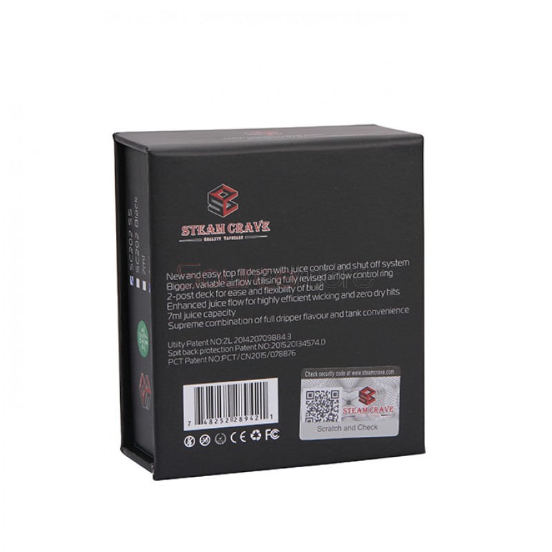 Steam Crave Aromamizer Supreme RDTA SC202 7ml Capacity with Top Filling 2-post Deck-Silver
