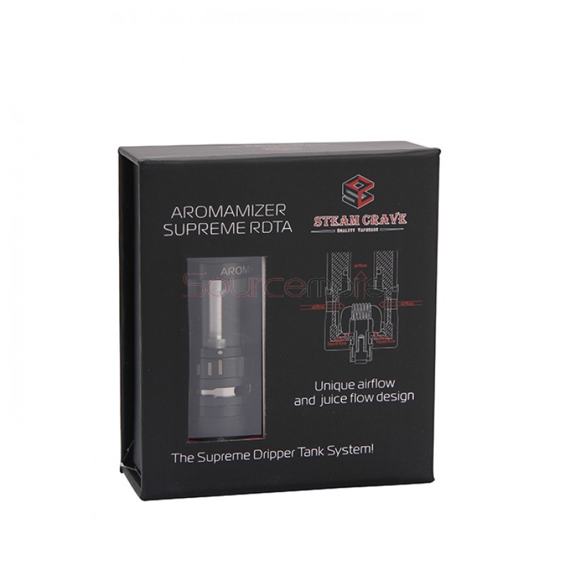 Steam Crave Aromamizer Supreme RDTA SC202 7ml Capacity with Top Filling 2-post Deck-Silver
