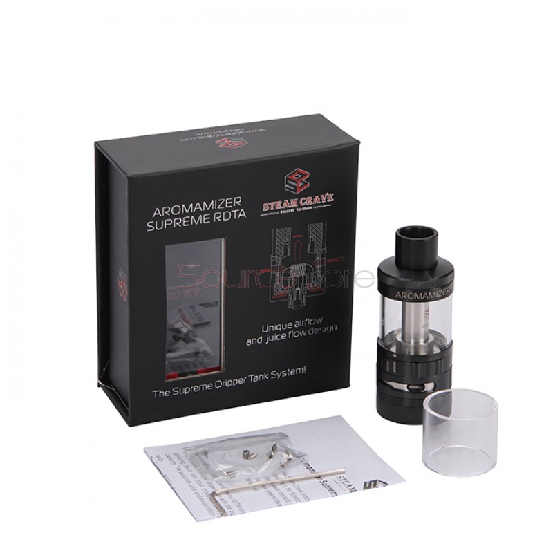 Steam Crave Aromamizer Supreme RDTA SC202 7ml Capacity with Top Filling 2-post Deck-Black