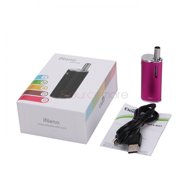 Eleaf iNano 650mAh/0.8ml Starter Kit- Hot pink