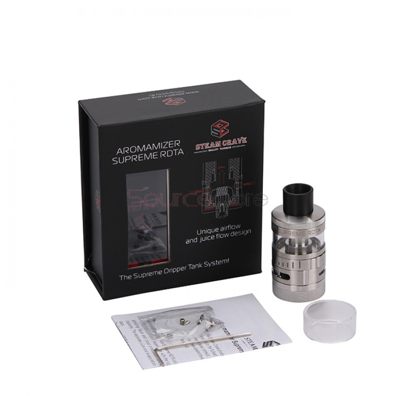 Steam Crave Aromamizer Supreme RDTA SC202-S 4ml Capacity with Top Filling 2-post Deck-Silver
