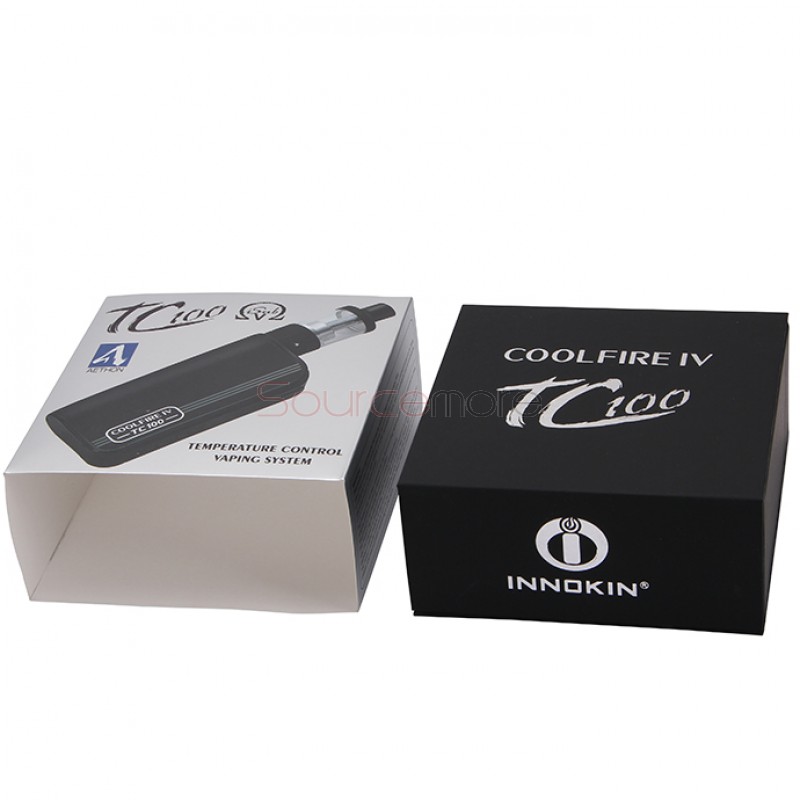 Innokin CoolFire IV TC100W with  iSub V 3.0ml Kit 3300mah Capacity Support Ti/Ni/SS in TC Mode-Black