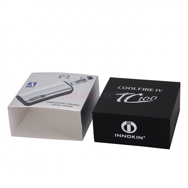 Innokin CoolFire IV TC100W with  iSub V 3.0ml Kit 3300mah Capacity Support Ti/Ni/SS in TC Mode-White