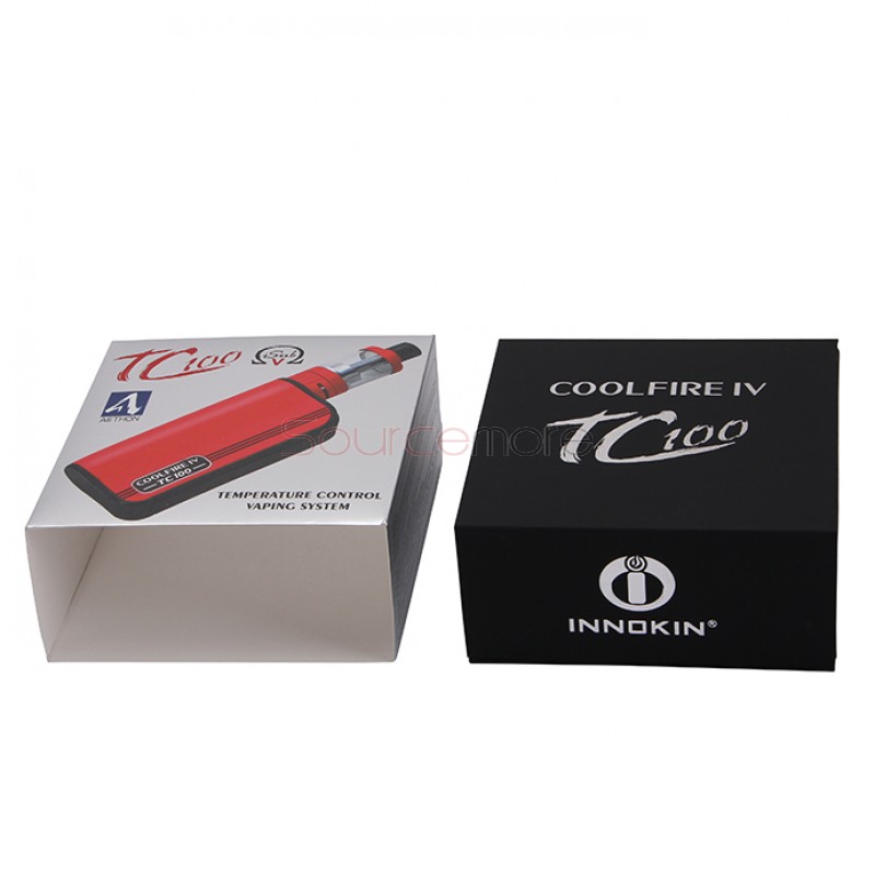 Innokin CoolFire IV TC100W with  iSub V 3.0ml Kit 3300mah Capacity Support Ti/Ni/SS in TC Mode-Red