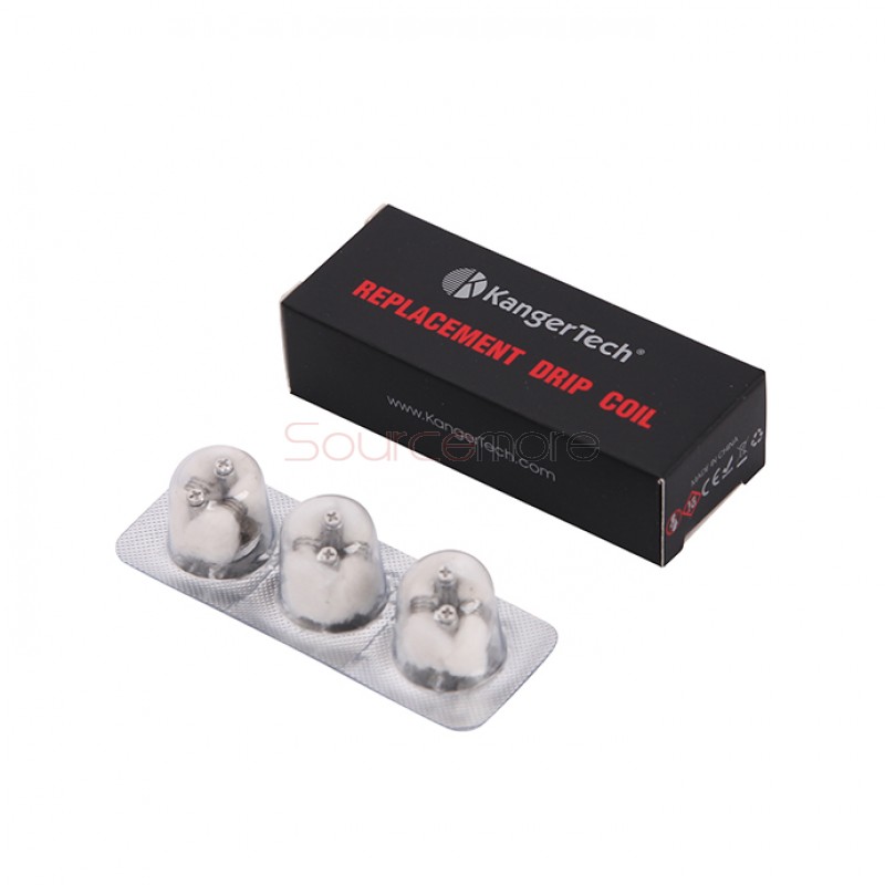 Kanger Drip Replacement Coil Head with Kanthal Wire and Organic Cotton for Dripbox 3pcs-0.2ohm
