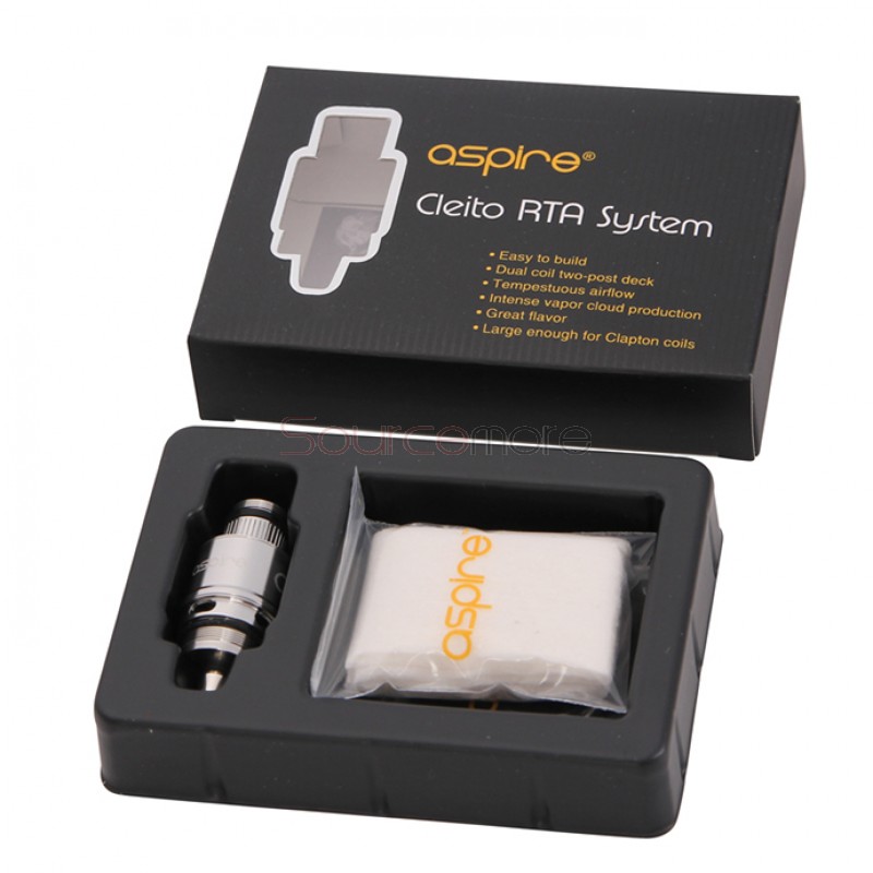 Aspire Cleito RTA System Tempestuous Airflow Pre-installed Clapton Coil