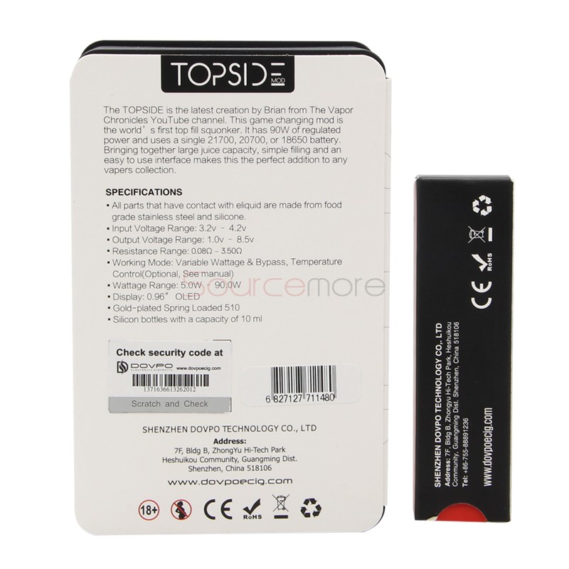 DOVPO Topside 90W Squonk Mod - Blue