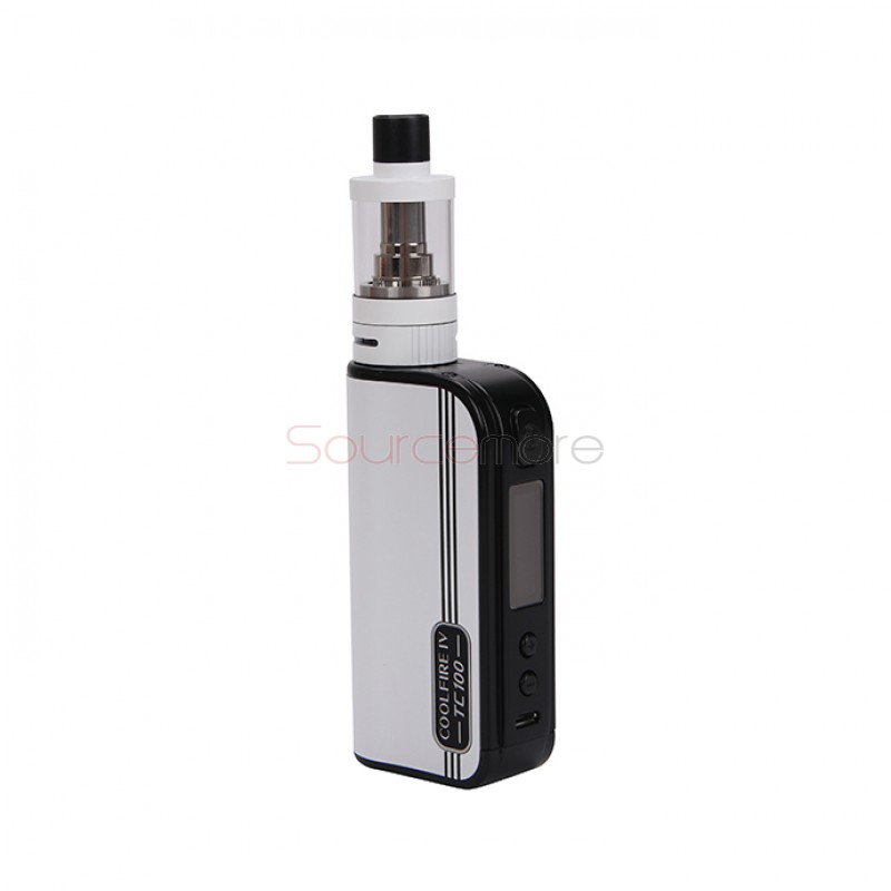 Innokin CoolFire IV TC100W with  iSub V 3.0ml Kit 3300mah Capacity Support Ti/Ni/SS in TC Mode-White