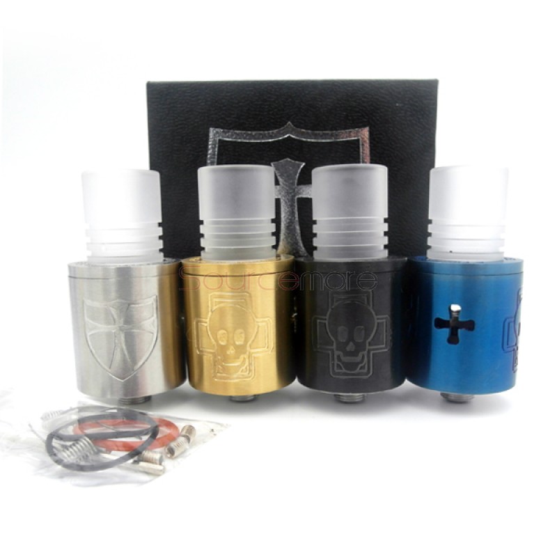 Crusaders Airflow Control 510 Thread DIY Rebuildable Dripping Atomizer - black