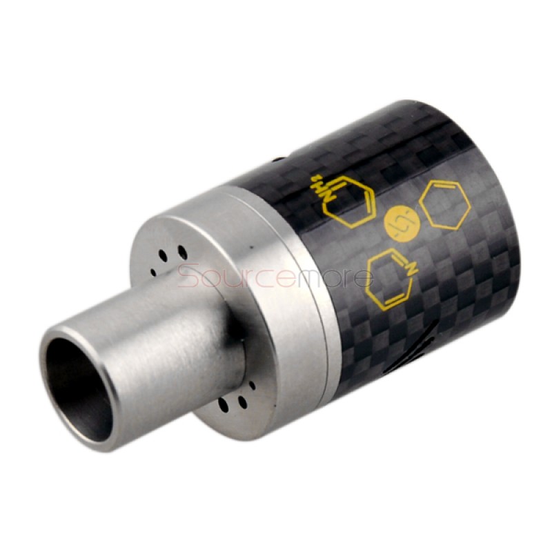 Carbon Fiber Swirlfish RDA Rebuildable Dripping Atomizer Dual Airflow Design 510 Connection-Black