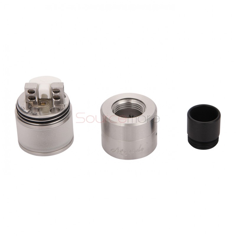 Geek Vape Avocado 24 RDTA 5.0ml Liquid Capacity 24mm Diameter Velocity Deck with Hinge Lock Fill System Tank-Stainless Steel