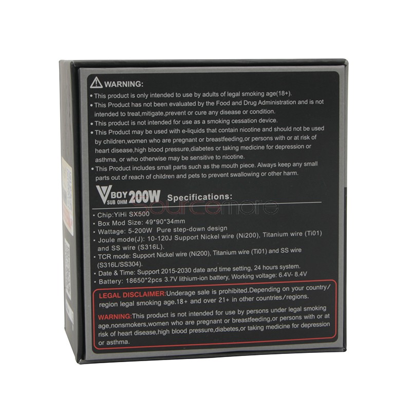 GTRS VBOY 200W Box Mod - Black & Green