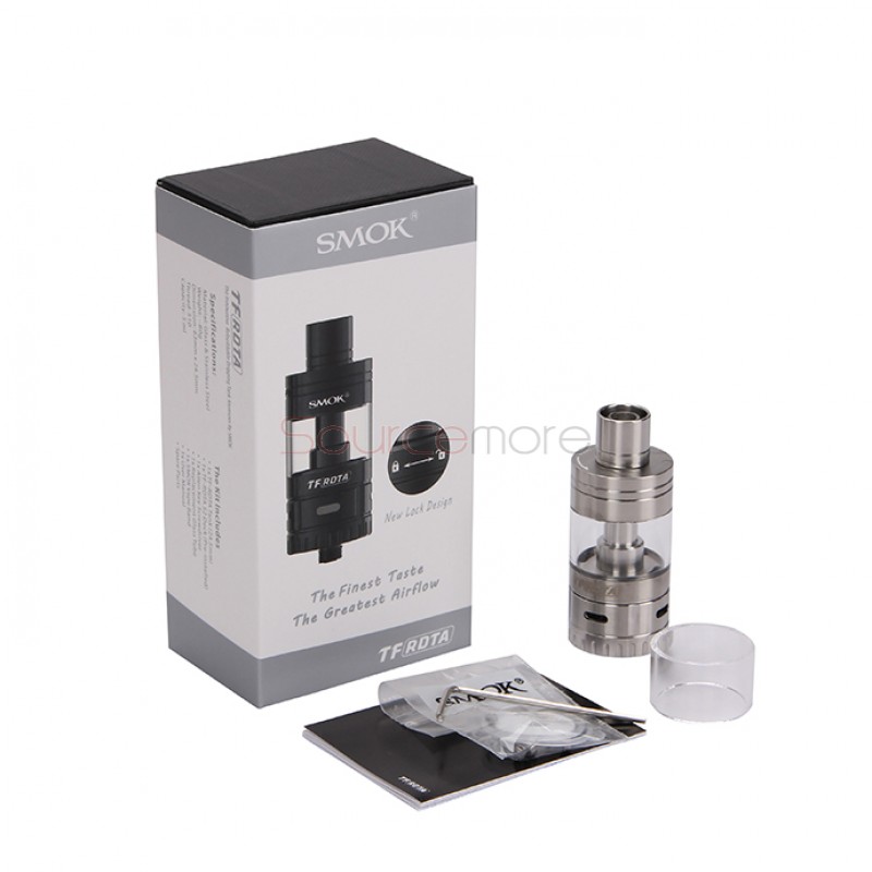 Smok TF-RDTA Side Airflow Slots Direct-to-coil Design 5ml Rebuildable Tank Atomizer with 16mm S2 Deck-Silver