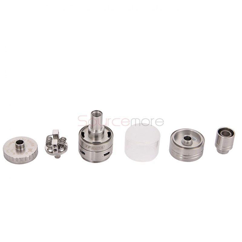 Smok TF-RDTA Side Airflow Slots Direct-to-coil Design 5ml Rebuildable Tank Atomizer with 16mm S2 Deck-Silver