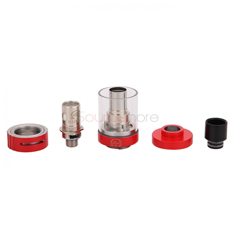 Innokin iSub V Top-Fliing Design 3.0ml Liquid Capacity Tank with No Spill Coil Swap System-Red
