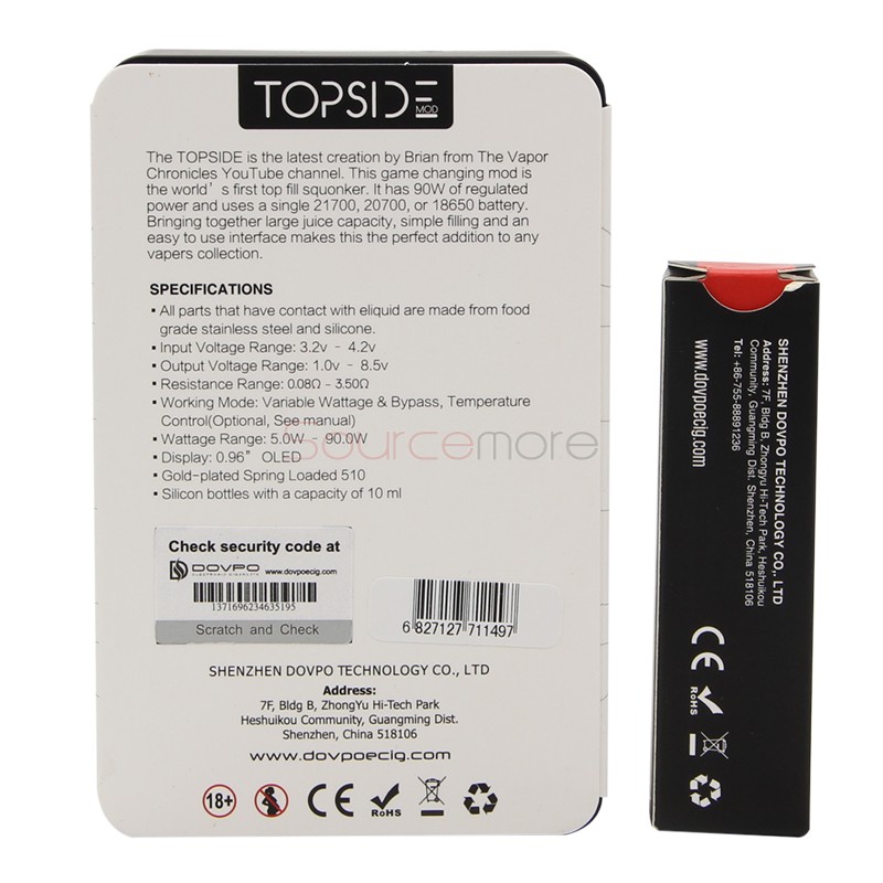 DOVPO Topside 90W Squonk Mod - Purple