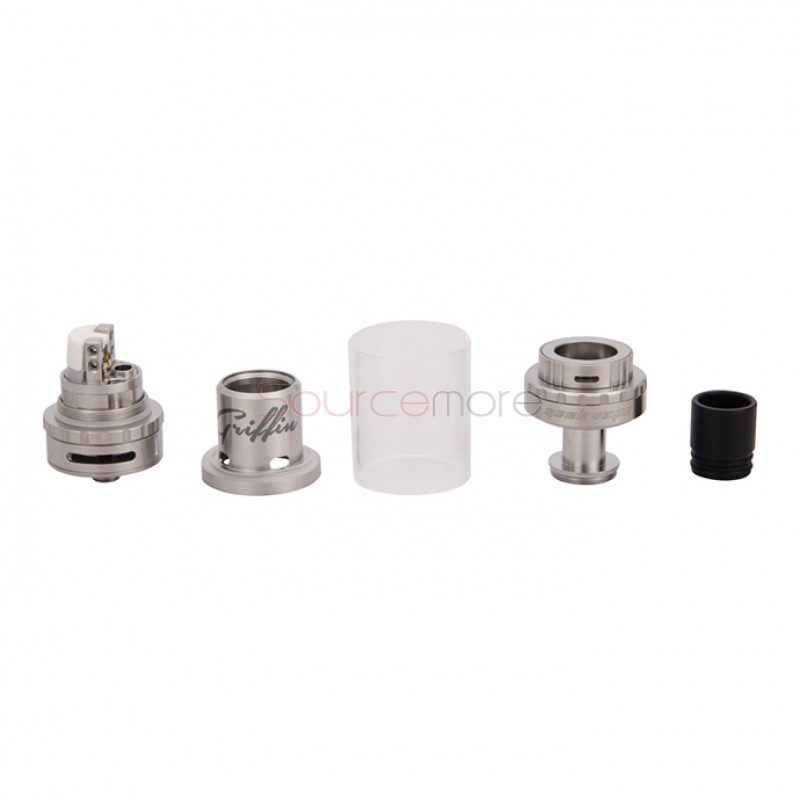 Geekvape Griffin 25 RTA 6ml Top Airflow Version Tank with Travel-to-the-coil Structure-Stainless Steel