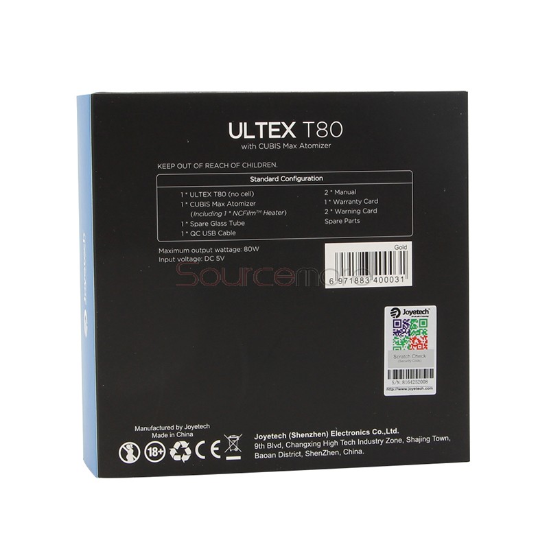 Joyetech ULTEX T80 80W Kit With Cubis Max Atomizer - Gold
