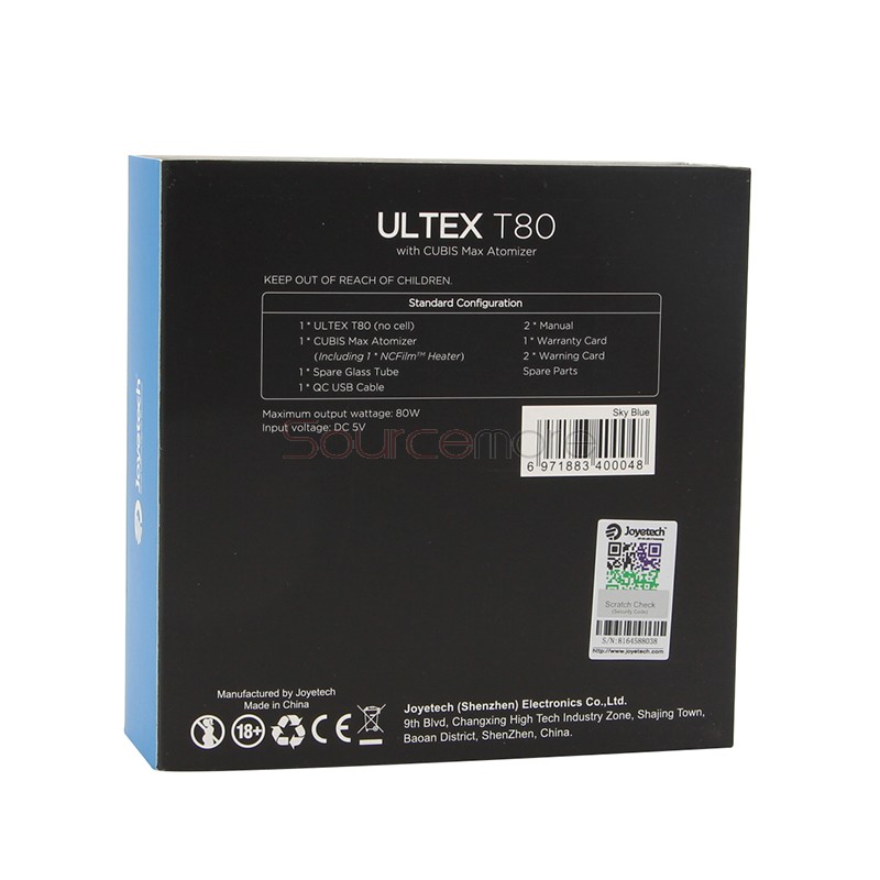 Joyetech ULTEX T80 80W Kit With Cubis Max Atomizer - Sky Blue
