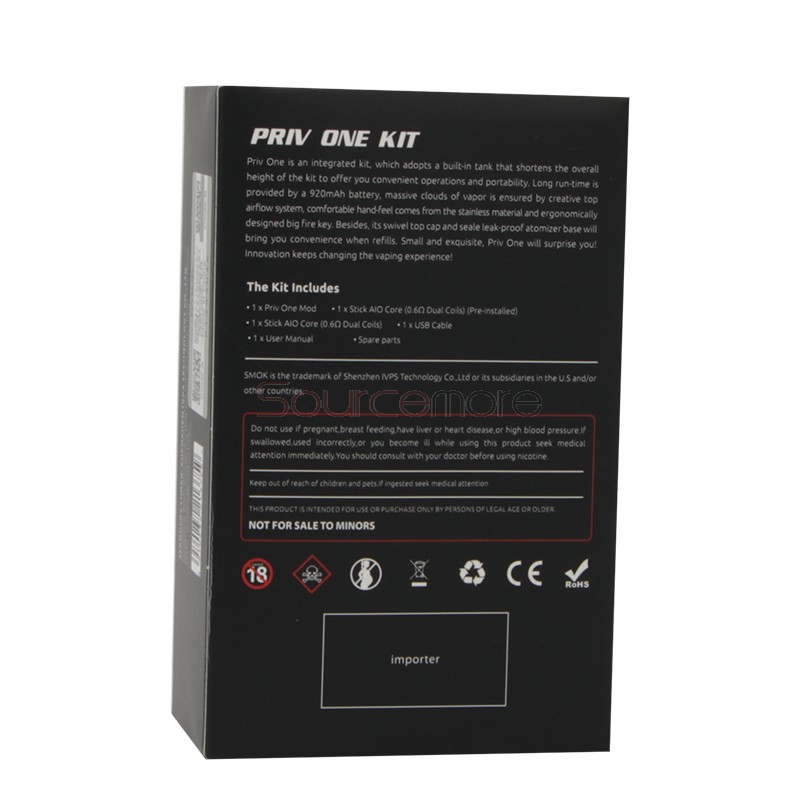 Smok Priv One Kit with 920mah Built-in Capacity-Green