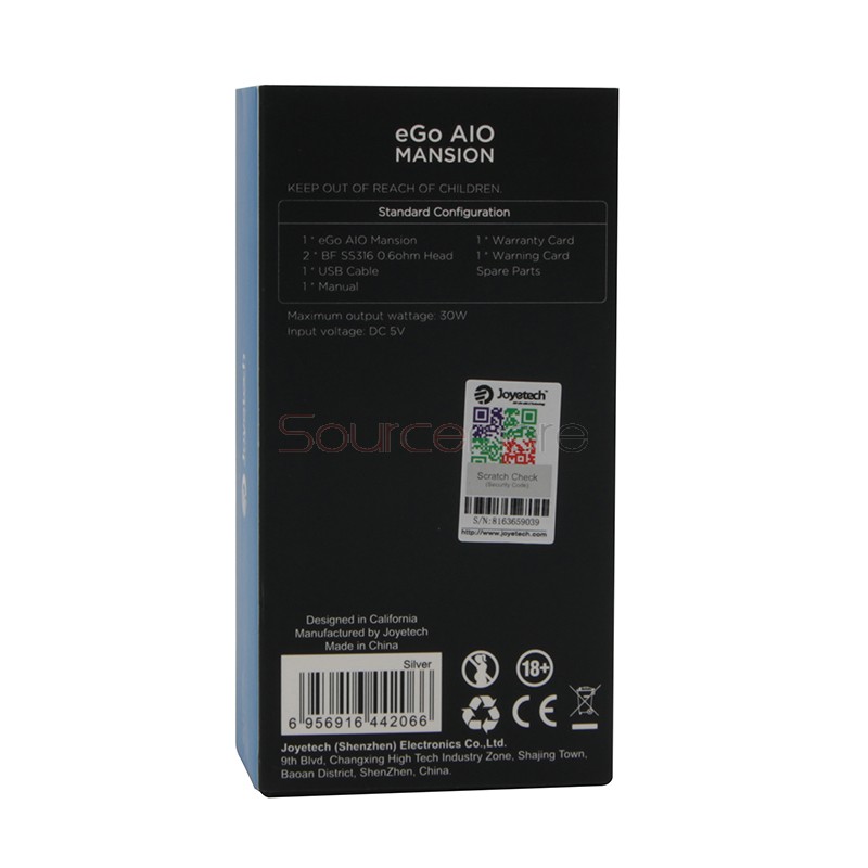 Joyetech eGo AIO Mansion Pod System Starter Kit 1300mAh - Silver