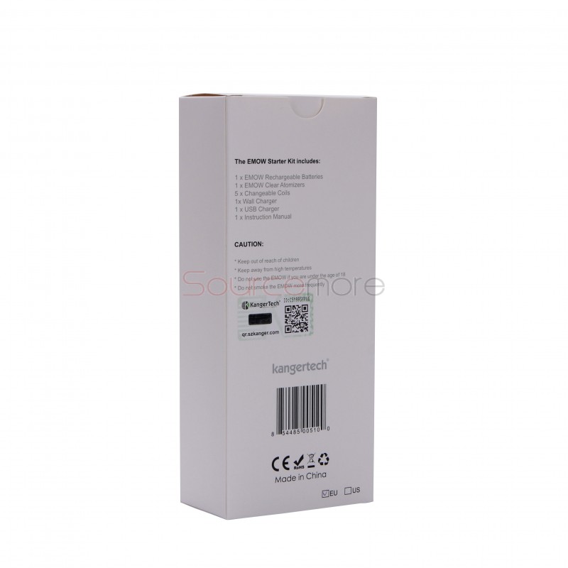 Kanger EMOW Starter Kit 1.8ml Aerotank MOW Tank 1300mah Battery with EU Plug-Black