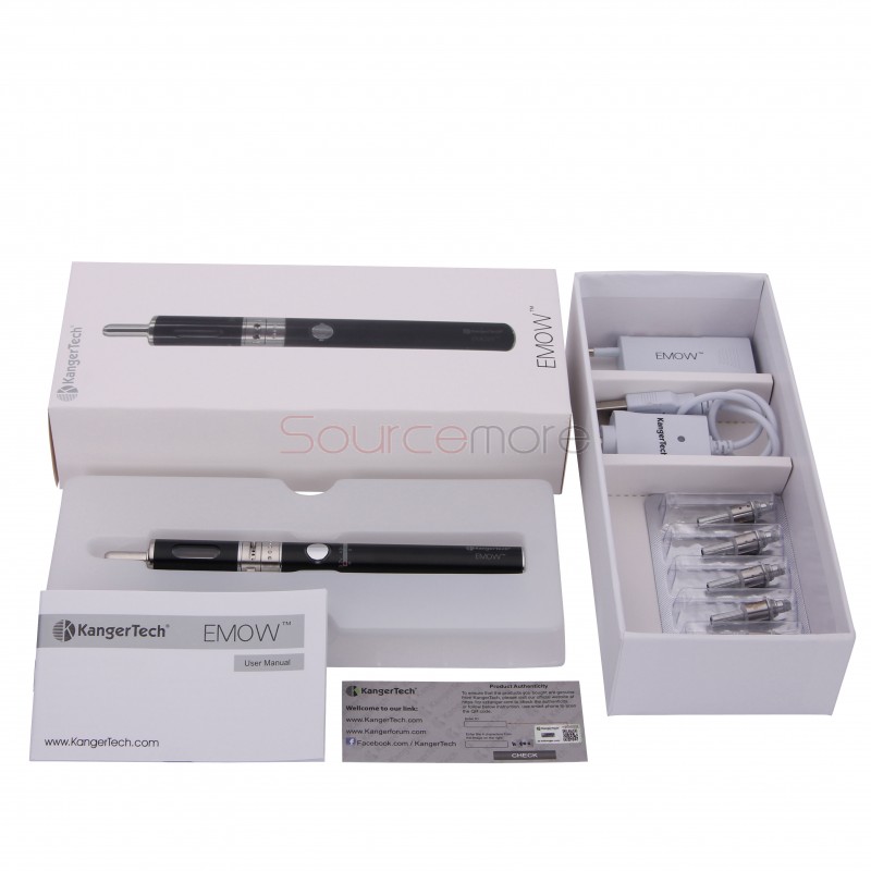 Kanger EMOW Starter Kit 1.8ml Aerotank MOW Tank 1300mah Battery with EU Plug-Black