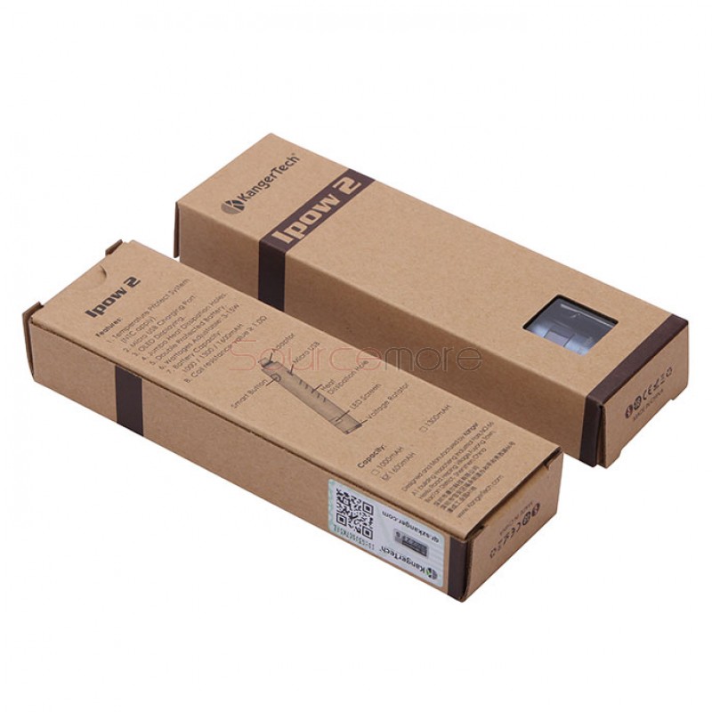 Kanger IPOW 2 Variable Wattage Battery 1600mAh with Temp Control Protection-Brown