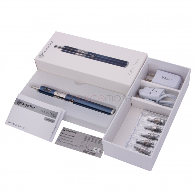 Kanger EMOW Mega Starter Kit 1300mah Battery 2.8ml with US Plug - Blue 