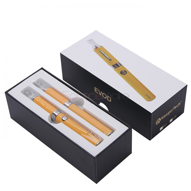 Kanger EVOD Starter Kit with 1.8ml Atomizer and 650mah Battery - Yellow US Plug