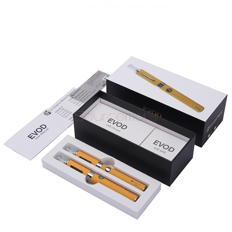 Kanger EVOD Starter Kit with 1.8ml Atomizer and 650mah Battery - Yellow US Plug