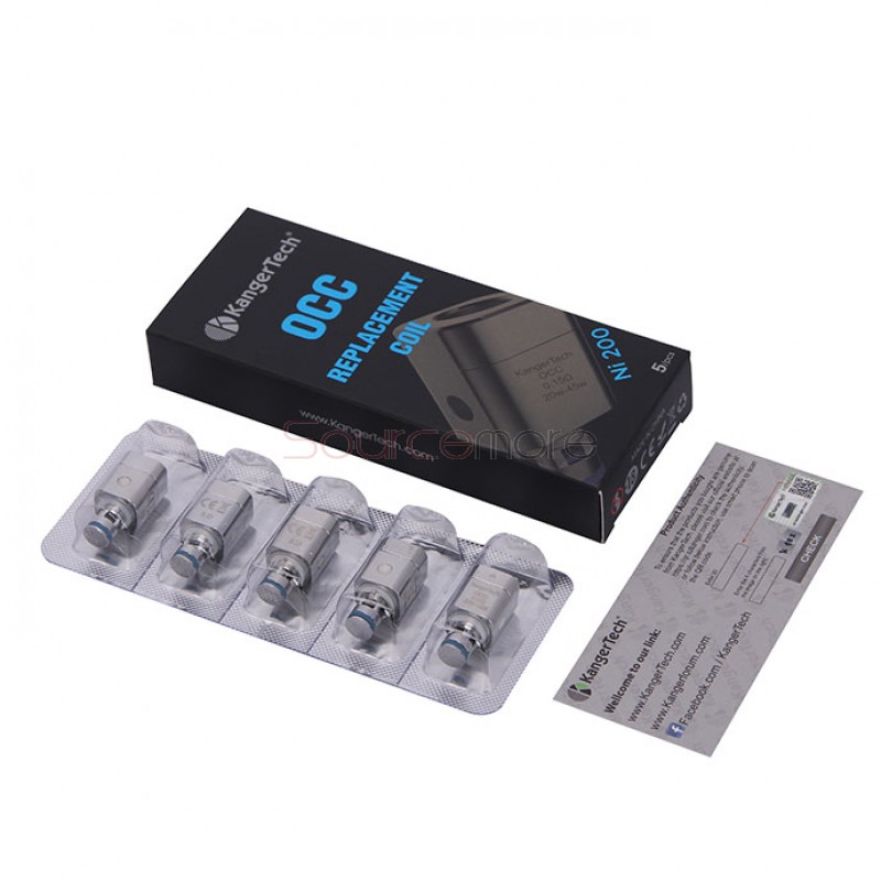 Kanger Ni200 Replacement Coil Head Fit Subtank Series Clearomizers 5pcs-0.15ohm