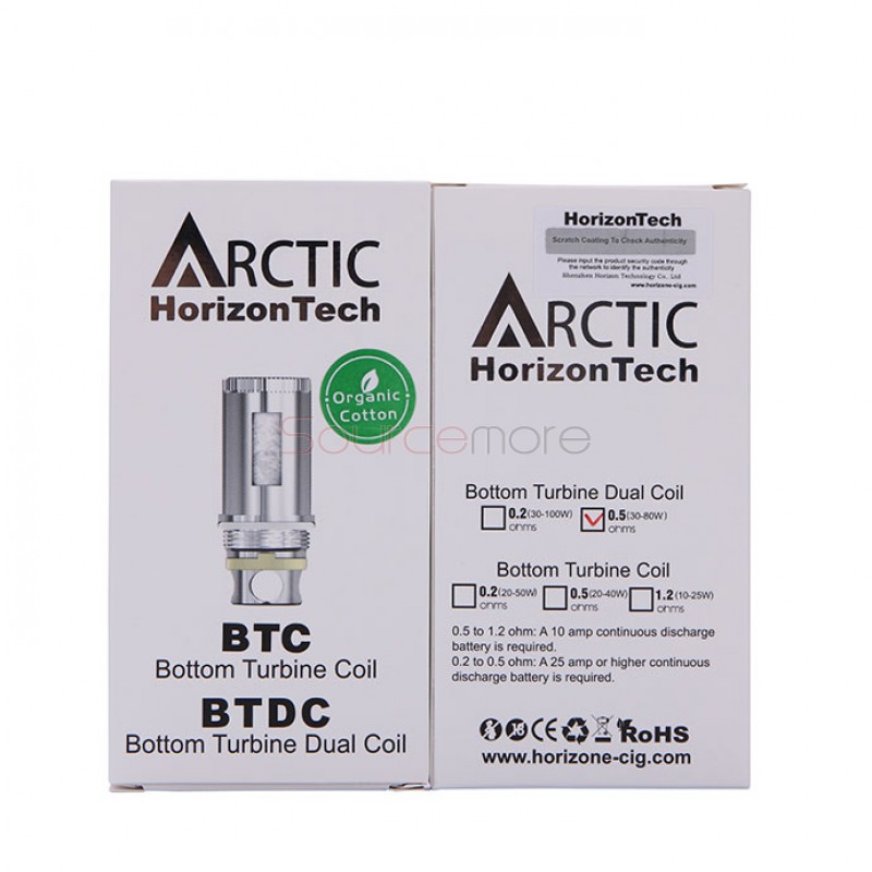 Original Horizon  Arctic BTDC Replacement Sub-ohm Coils 5pcs-0.2ohm