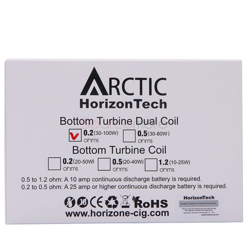 Original Horizon  Arctic BTDC Replacement Sub-ohm Coils 5pcs-0.5ohm