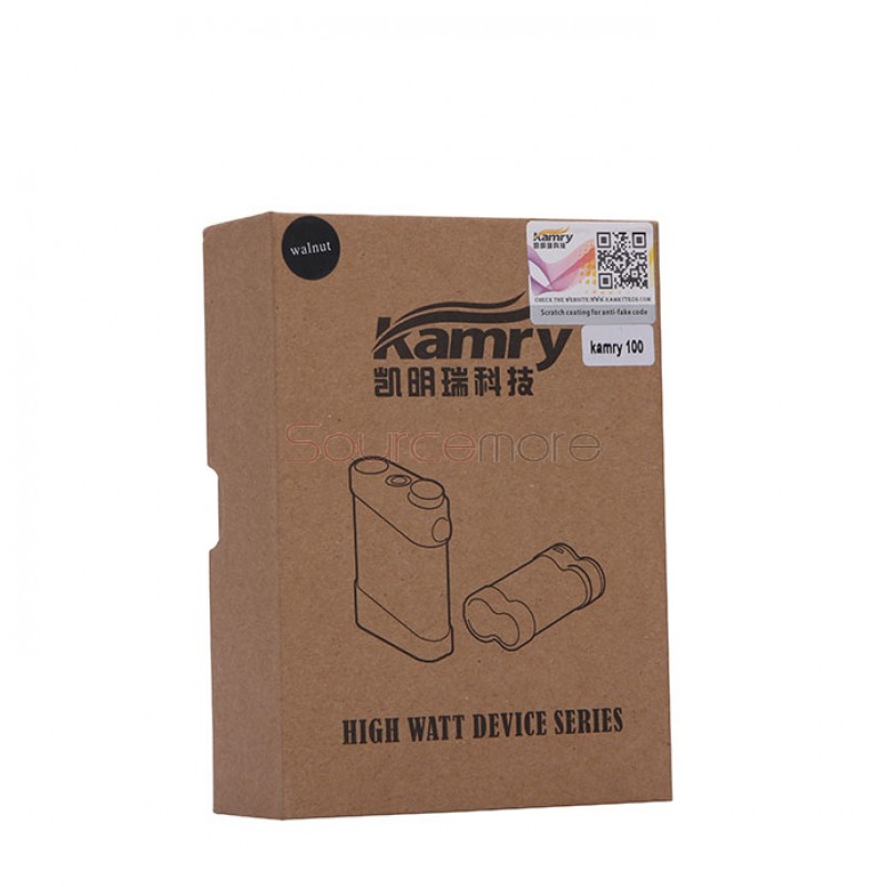Kamry 100W APV VW Variable Wattage 18650 Battery 510 Threading Box Mod-Light Wood