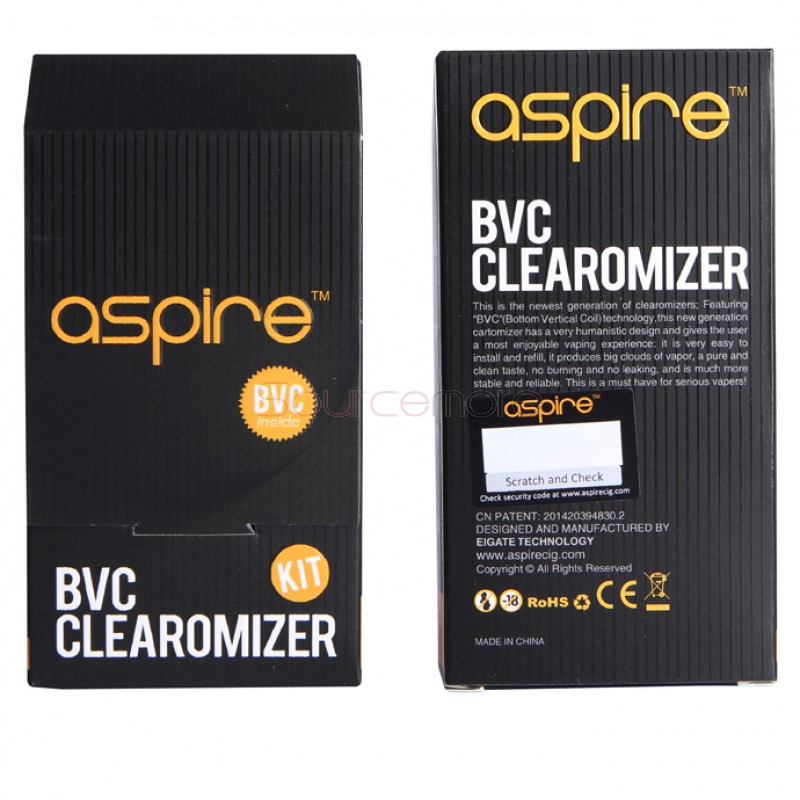 Aspire ET-S BVC Clearomizer Kit With Coils - Silver