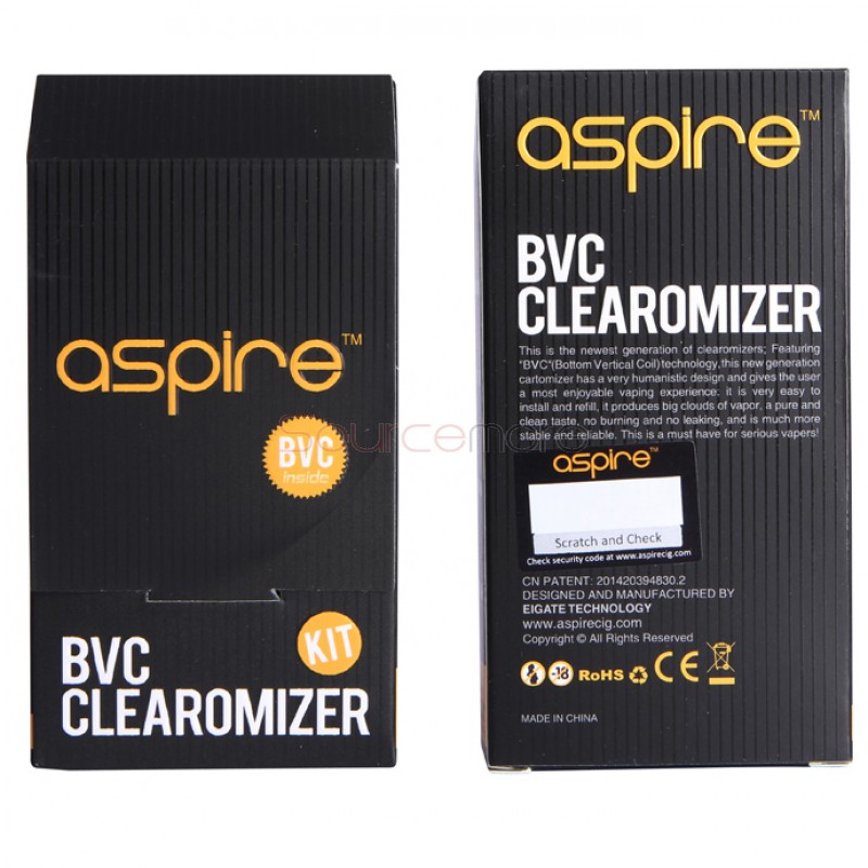 Aspire CE5S BVC Clearomizer Kit with Coils - Yellow