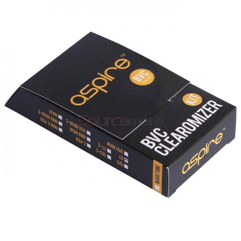 Aspire ET-S Glass BVC Clearomizer Kit with Coils - Yellow