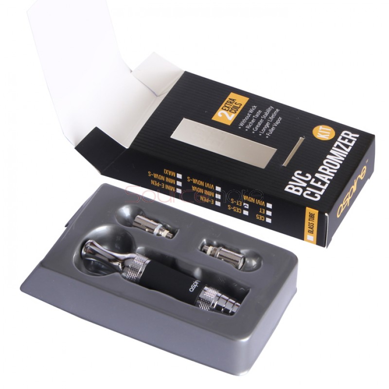 Aspire ET-S BVC Clearomizer Kit With Coils - Silver