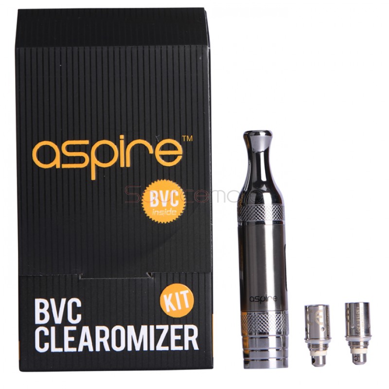 Aspire ET-S Glass BVC Clearomizer Kit with Coils - Silver