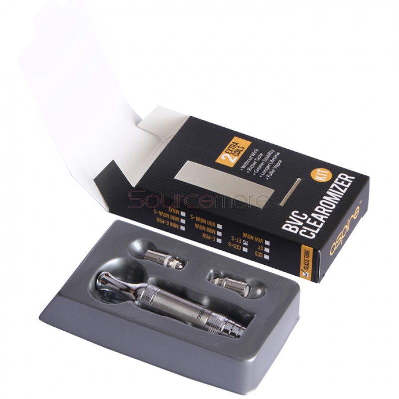 Aspire ET-S Glass BVC Clearomizer Kit with Coils - Purple